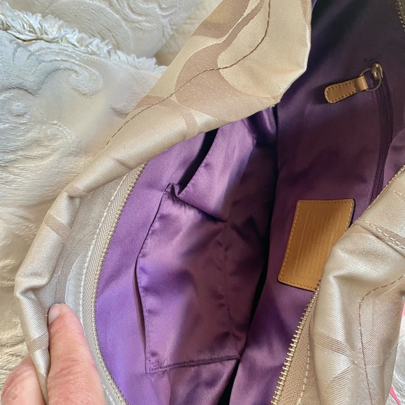 Coach brown and gold signature handbag • - Picture 6 of 6